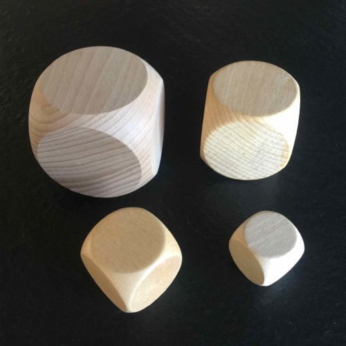 Dés à Jouer 60 mm Bois / Vierge – Image 2