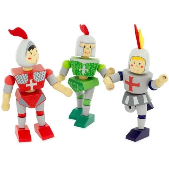 Figurine Chevalier articulé en Bois – Image 2